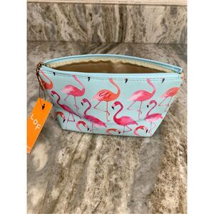 Makeup Bag Blue Flamingos #pouch #tropical